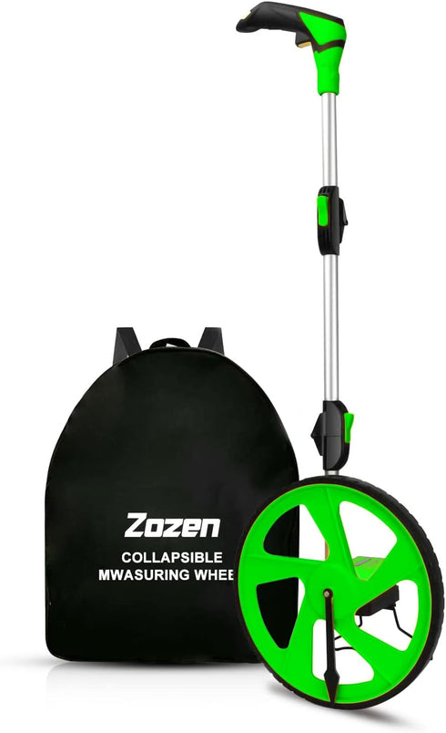 Zozen Distance Measuring Wheel in Feet, Collapsible with Backpack, Up to 10,000Ft, 12’’ Diameter Wheel