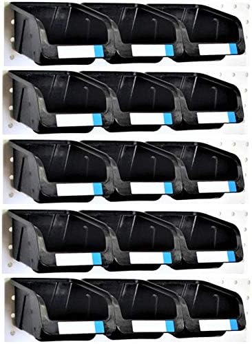 (15 WallPeg Pegboard Bins Fit Standard Peg Board Panels- Kit Organize Hardware, Accessories, Attachments, Workbench