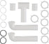 Plumb Pak 222TTWK Center Outlet Continuous Waste Drain, 1.5 x 16 Inch, White