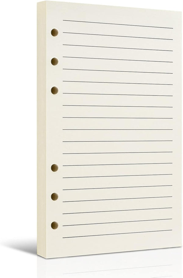 Tofun A6 Refillable Paper for 6-Ring Binders, Planner, Traveller Journal, Notebook, Dairy -