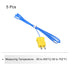 MECCANIXITY 5pcs K Type Thermocouple Mini Connector Temperature Sensor Probes, Blue, -50 to 260°C