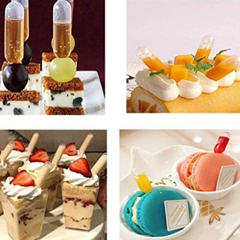 Dessert Pipettes 4ml - 60PCS Plastic Squeeze Transfer Pipettes Dropper Liquid Injector for Cupcake Strawberries