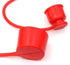 1/4" Skid Steer Bobcat Flat Face Hydraulic Coupler Male Female Dust Caps and Plug Kits Covers,Fits ISO 16028 Hydraulic Quick Coupling,Red Cap with Retention Ring Keeps Cap Attached to Hose by CEKER