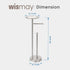 5 Toilet Paper Holder Stand with Phone Shelf, Holds Rolls, Free Standing TP Roll Holder for Bathroom, Practical Shelf