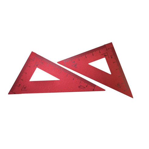 Lurrose 3 Sets of 4pcs Metal Triangle Ruler Tools for Construction, Educational Geometry Kit, Drafting Templates