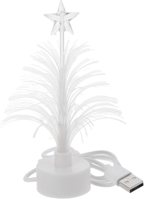 Mini Christmas Tree USB with Fiber Optic LED Lights - 7 Colors