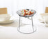 9.05X9.05X7.08 Inch Hemoton Seafood Display Rack Double Tier Stainless Steel Buffet Tower Stand for Oysters Shrimp Crab
