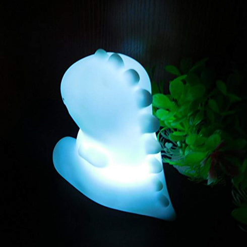 ausuky LED Night Light Cute Little Dinosaur Animal Silicone Soft Cartoon Nursery Lamp Bedroom Baby Luminous Toy Light
