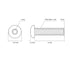 M6-1.00 x 12mm Button Head Hex Socket Cap Screws - 50PCS, Allen Socket Drive, 304 Stainless Steel
