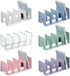 Qsvbeeqj 4 Acrylic Book End for Shelves Compartments Book End Desk Book Stopper Magazine Stand Space Saving Book