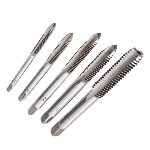5 Pcs Metric Spiral Point Thread Tap Set - M3 M4 M5 M6 M8 Nitriding Coated Machine Screw Drill Tap Bits