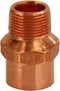 Supply Giant Male Adapter Fitting, 1/2 X 3/8, Copper, C X M Connections