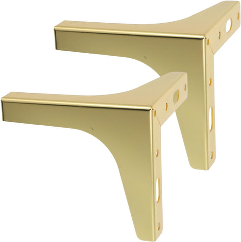 MAGICLULU Metal Triangle Furniture Legs for Couch and Cabinet, 13cm Titanium Finish