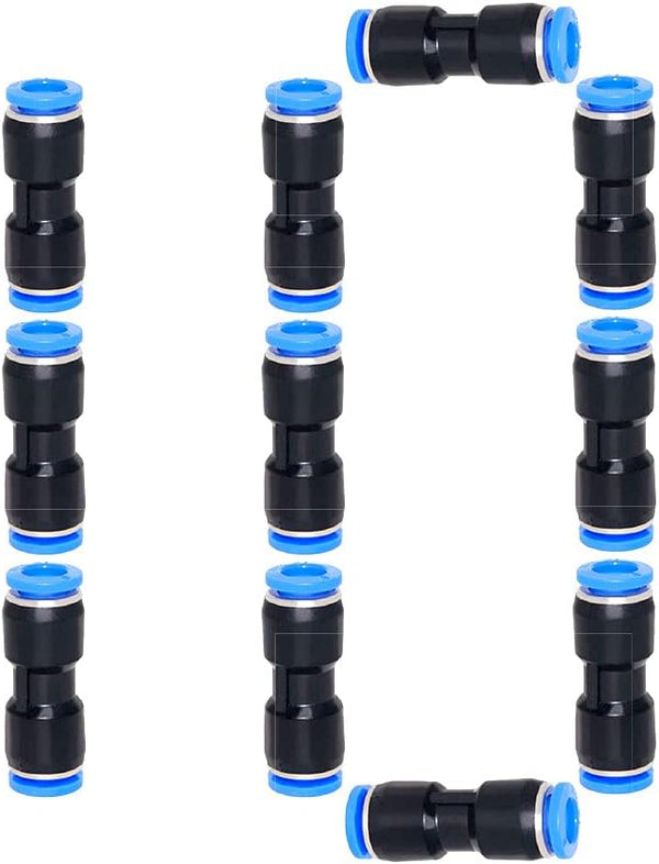 Beduan 10Pcs Push to Connect Fitting, 16mm Tube OD Pneumatic Quick Adapter Tubing Air Hose Line Pipe