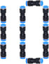 Beduan 10Pcs Push to Connect Fitting, 16mm Tube OD Pneumatic Quick Adapter Tubing Air Hose Line Pipe