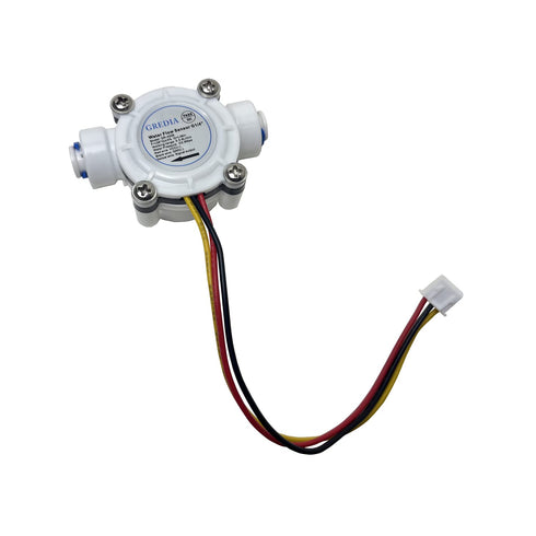 1/4" Quick Connect Food-Grade Water Flow Sensor Hall Effect Flowmeter Fluid Meter Counter 0.3-6L/min