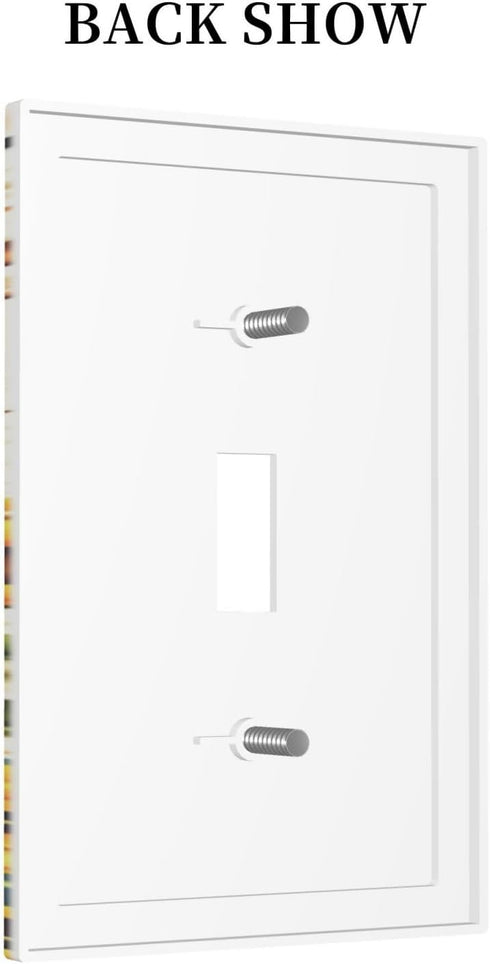 HTSAHKV 3 5 Inch Sunflower Highland Cow Wall Plate Light Switch Cover Single Gang Outlet Faceplate Print Plate Cover X