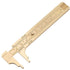 Brass Pocket Caliper - Double Scale Sliding Gauge, Mini Vernier Caliper for Measuring Jewelry