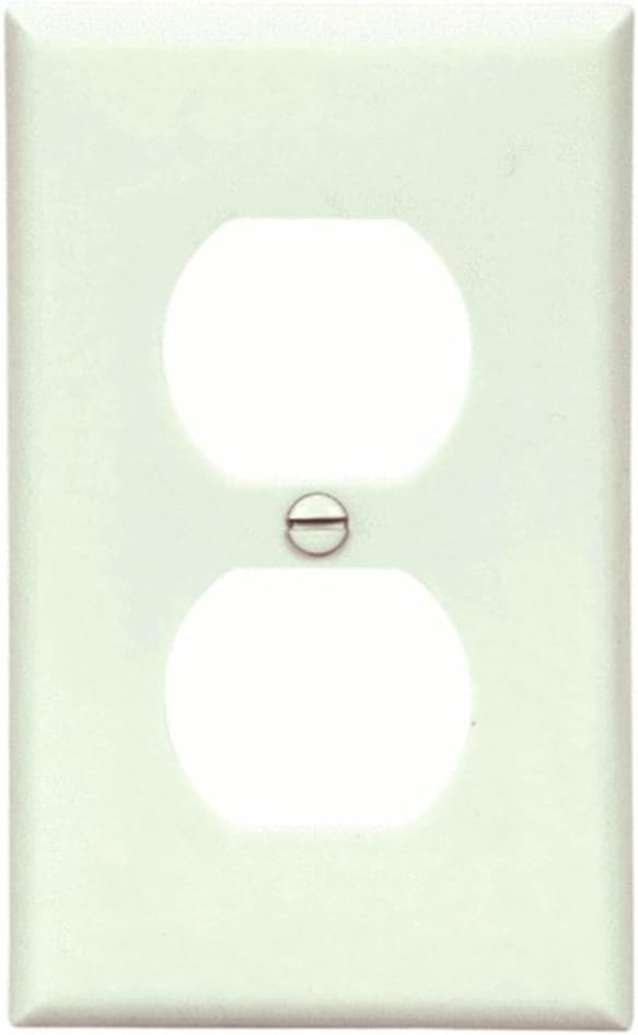 Eaton Cooper Wiring Devices 10520258 Receptacle Wall Cover Plate 1-Gang Duplex Nylon