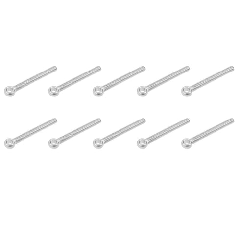 Shoulder Swing Lifting Bolt (M6x50mm) 10Pcs, 304 Stainless Steel Eye Bolts for Home Renovation Fasteners