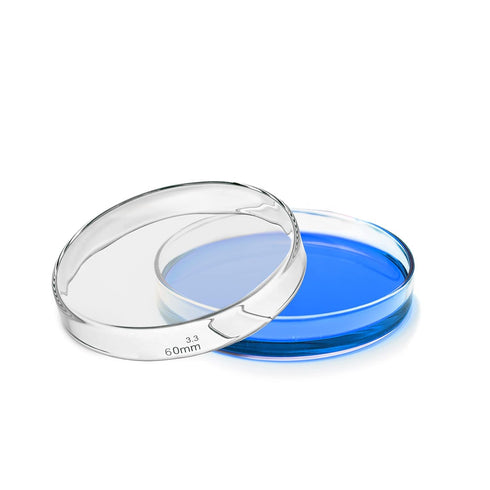 60mm Glass Petri Dishes with Lids High Borosilicate Glass Tissue Culture Plate 5 Pcs