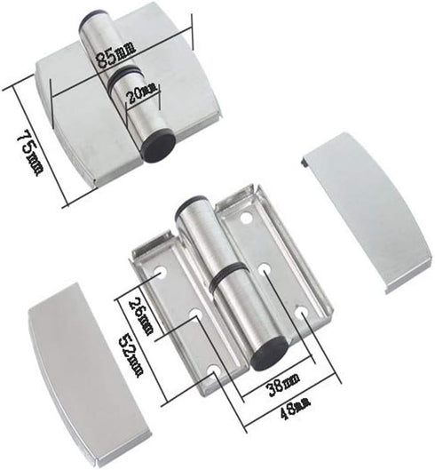 2Pcs Public Toilet Stainless Steel Hinge Public Toilet Toilet Partition Hardware Connection Accessories Hotel Shopping Mall Public Toilet Partition Hinge Self-Closing Spring Hinge (Right Side) by KYIEN