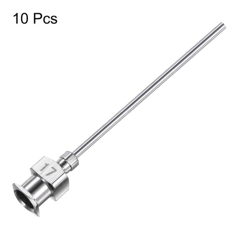10pcs 17Gauge Stainless Steel Blunt Tip Dispensing Needles, 1 1/2" Luer Lock for Thick Liquids, Ink, Glue, Lab Use