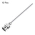 10pcs 17Gauge Stainless Steel Blunt Tip Dispensing Needles, 1 1/2" Luer Lock for Thick Liquids, Ink, Glue, Lab Use