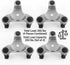4 6" 200 lbs QWORK pcs Steel Tri-Dolly, Load Capacity, for Moving Furniture & Appliances, Swivel Caster Easy Tool