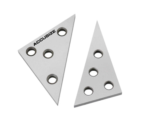 Accusize Industrial Tools 2 Pcs Solid Angle Plate Set - 30-60-90 Deg and 45-45-90 Deg