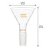 Borosilicate Glass Powder Funnel, Heavy Wall Short Stem Funnel for Precise Powder Transfers in Laboratory
