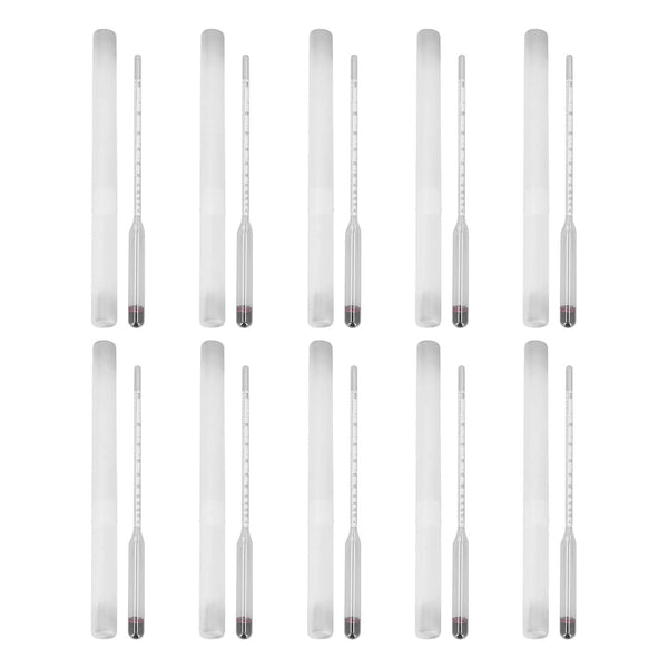Cerlyiont 10 Pcs Hydrometer Test Kit, Hydrometer and Glass Test Jar Set, Hydrometer