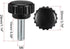 uxcell 6pcs Knurled Clamping Knobs M6 x 15mm, Metric Zinc Plated Carbon Steel Thumb Screw, Black