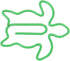 Fancy Paperclips, 100 Pcs Small Paper Clips, Strong Clamping for School Use (Sea Turtle)
