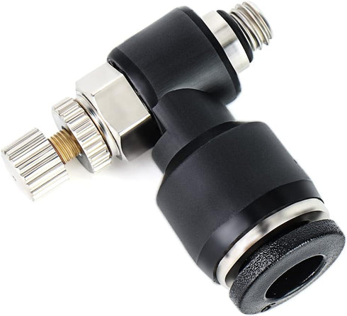 TAILONZ PNEUMATIC 3 Pack SL6-M5 Push to Connect Air Line Fitting Air Flow Control Valve