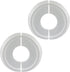 Piutouyar 2 10" 4" White Split Ceiling Medallion, Pcs OD x ID PU Ceiling Light Covers Plate Molded Fixtures Round