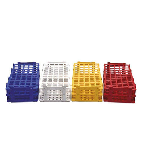 079.01.001B Tube Rack, Dismantled P.P 84 Holes for 13mm Diameter Tubes, Blue, 1 Piece