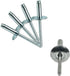 100PCS Large Flange Aluminum Pop Rivets 3/16" X 3/4" Big Head Steel Mandrel Dome Body Blind Clenches