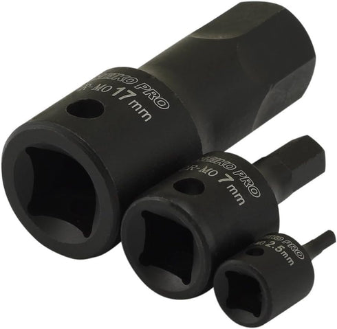 01141B Set, Set, 2.5 mm 19 mm, 1/4-Inch, 3/8-Inch, 1/2-Inch 14-Piece Set NEIKO Allen-Bit Socket Metric Socket