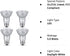 Feit Electric PAR20 LED Bulbs, 50W Equivalent, 5000K Daylight, Dimmable, E26 Base, 450 Lumens, 22-Year Lifetime, 4 Pack