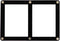 Ultra Pro 2-Card Black Frame Screwdown Holder