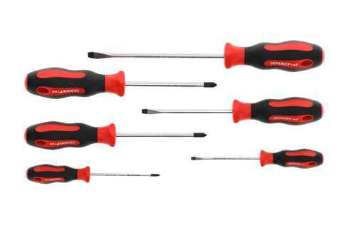 GEDORE R38002006 RED 2C Screwdriver Set, PH+SL, 6pcs
