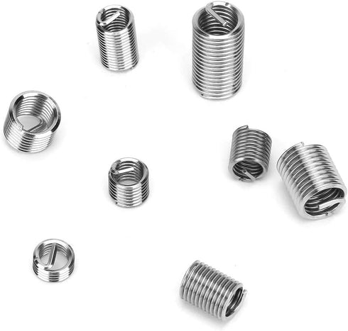 110pcs Coiled Wire Thread Insert Thread Screws - Stainless Steel Sleeve Set, Versatile Thread Repair Kit for Home Repair