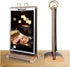 Rikyo A5 6 Pages-12 (6x8") Walnut Wood Sign Holder Vertical Table Card Flip Display Sides,T Double Sided Flyer Display