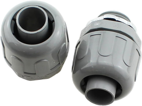 RLECS 4PCS 6 180 1/2 Inch Gray Nylon Plastic Degree Straight Conduit Connector Liquid Tight Accessories Electrical Box