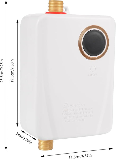 Ageanbri 110V 3000W Counter Water Heaters Electric Water Heater Small Instant Water Heater, Under Sink Plug and Play