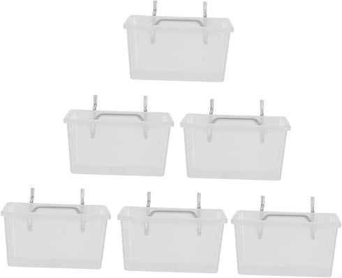 Angoily 6Pcs Transparent Pegboard Bins with Slanted Opening Thickened Peg Board Accessories