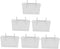 Angoily 6Pcs Transparent Pegboard Bins with Slanted Opening Thickened Peg Board Accessories