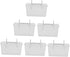 Angoily 6Pcs Transparent Pegboard Bins with Slanted Opening Thickened Peg Board Accessories