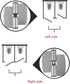 2Pcs Public Toilet Stainless Steel Hinge - Partition Hardware Connection Accessories for Public Toilets